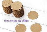 100 paper gift tags kraft paper+20m jute string price tags luggage gift labels birthday kraft card