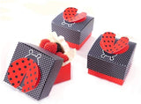50 x Ladybug favour boxes paper gift sweets box for wedding kids birthday baby shower christening