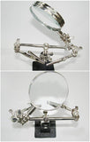 Helping Hands Magnifier with Crocodile Clip + 8X Magnifying Glass Lens Third Hand for Soldering