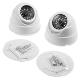 2 Dummy Fake Surveillance Security CCTV Dome Camera With LED Blinking Real imitation Home Security