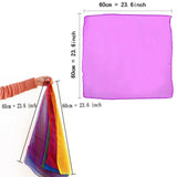 20 Multi colour soft organza silk square dance juggling scarves for kids girls party activities