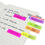 2128 pcs Mini Sticky Notes Translucent Plastic Index tabs Book Page Marker neon Highlight Flags