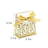 Boîte à cadeaux de mariage en or 50, petits bonbons en papier pour anniversaire, baby shower, noël, fête de remise des diplômes