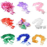 100 x Colourful Organza Party Favour Bags Confetti Sweets 7x9 cm Small Drawstring Bags for Wedding