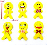 36 Stück Emoji-Radiergummis mit Lächeln, Lachen, schüchternem Gesichtsausdruck, neuartige Gummi-Geschenke für Kinder