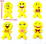 36 pieces Emoji Erasers with smile laughing shy facial expression, Novelty Rubbers Gifts for Kids