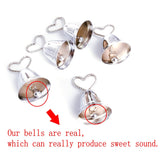 20 Silver bell wedding kissing card photo memo place holder birthday baby shower Christmas party