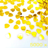5000 Stück 1 cm Kunststoff-Gold-Liebesherz-Hochzeitskonfetti für den Esstisch, Sammelalbum-Zubehör