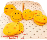 8 x Porte-Monnaie Peluche Emoji 11 cm Petite Pochette Velours Zippé Sac émoticône Cadeau Anniversaire Enfant