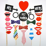 58 Just Married wedding photo booth props set photobooth wedding party decoration accessory