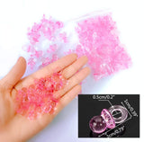 100 x Pink Mini Dummy Pacifier Acrylic Soothers Table Scatter Confetti Party Decoration Accessories