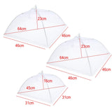 3 x White pop-up mesh Screen Food Covers mesh Reusable and Folding Food net Tent Kitchen Outdoor