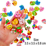 50 Cute little rubber pencil eraser set for children party favours kids birthday party bag fillers