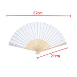 20 x White folding paper fan/fans handheld paper for party wedding communion travelling decoration