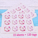 240x adhesive stickers tags labels for party wedding boxes bags cupcake