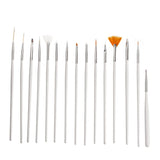 20x outils de nail art, pinceaux à ongles, outils de pointage, stylos de nail art