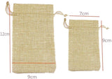 40 x Vintage burlap jute party favour bags small drawstring bags for sweets jewelry gift dry flower