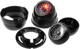 2 x gefälschte Überwachungs-Sicherheits-CCTV-Kuppelkamera mit blinkender LED. Echte Nachahmung