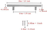 10 x Stainless Steel Kitchen Cupboard Door Handle 96mm Hole spacing, Brushed Steel T bar Handle