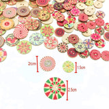 300 x boutons en bois multicolores vintage 2 trous boutons ronds bricolage couture artisanat tricot décoration