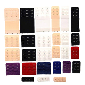 27x Couleurs assorties Tailles Extension de sangle de soutien-gorge 2 crochets 3 crochets 1 crochet Ensemble d'extension de soutien-gorge