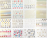 32 Blatt 3D-Nagelaufkleber, Blume, Weihnachten, Gold, Schwarz, Weiß, Kunstdekorationen, Partyzubehör