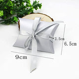 50 x Silver Pillow, Party Wedding Favour Boxes Gift Box for Sweets Confetti Jewelry Party Bags