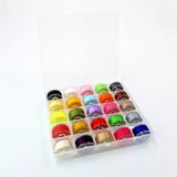 25 pcs High Quality Sewing Thread bobbins with Storage Box for Brother Janome Singer Elna Babylock