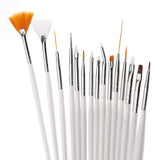20-teiliges professionelles Nail-Art-Pinsel-Stift-Werkzeug-Set mit hölzernem Punteggia-Design-Pinsel-Set