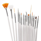 20 pcs Professional nail Art Brushes Pen Tools set with Wooden punteggia Design Paint Brush set kit