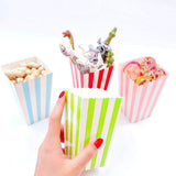 48 Stripe multicolore small paper popcorn treat boxes cups buckets kids birthday party favours box