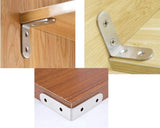 20 x Stainless Steel Brackets 40 x 40mm Right Angle Bracket Corner Brace Fastener with 80pcs Screws