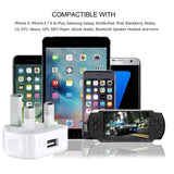 2 Stück USB-Netzladegerät 1 Ampere/1000 mAh für iPhone 5 / 5c / 5s / 6 / 6s / 7 iPad 1/2 Adapter 