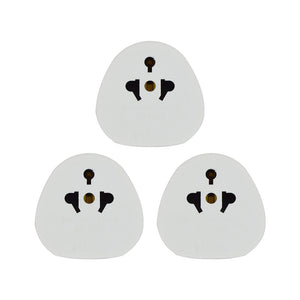 3pcs UK Visitor Mains Adaptor - European Europe/EU/China To 3 Pin UK