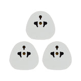 3pcs UK Visitor Mains Adaptor - European Europe/EU/China To 3 Pin UK