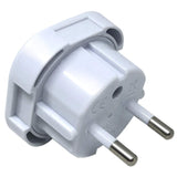 6 Stück Reiseadapter – UK-auf-EU-Euro-Adapter, weißer Stecker, 2-polig 