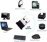 2 Stück Bluetooth 4.0 USB Dongle Adapter, Bluetooth Sender Empfänger unterstützt Windows 10, 8, 7 