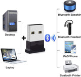 2pcs Bluetooth 4.0 USB Dongle Adapter, Bluetooth Transmitter Receiver Supports Windows 10, 8, 7