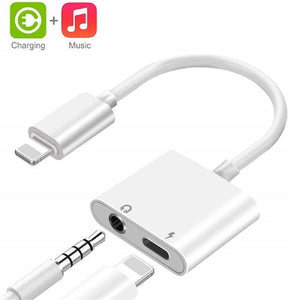 Dongle adaptateur prise casque pour iPhone Xs/Xs Max/XR/ 8/8 Plus/X (10) / 7/7 Plus vers convertisseur prise 3,5 mm 