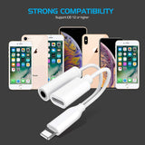 Adaptateur casque pour iPhone 8 adaptateur vers prise 3.5mm AUX Audio adaptateur pour écouteurs pour iPhone 8/8Plus/7/7Plus/X/XS 