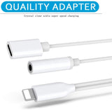 Headphone Adapter for iPhone 8 Adapter to 3.5mm Jack AUX Audio Earphone Adapter for iPhone 8/8Plus/7/7Plus/X/XS