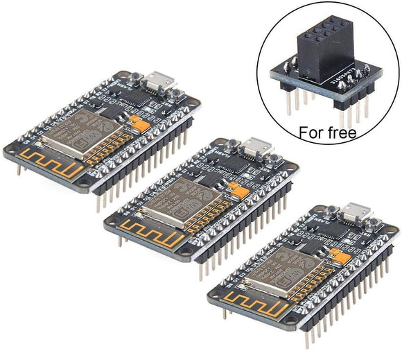 3 pièces ESP8266 NodeMCU LUA CP2102 ESP-12E WiFi pour Arduino IDE/Micropython