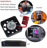 4 Stück 3D-Drucker DVR-Lüfter 12 V 80 mA DC Mini-Lüfter 40 x 40 x 10 mm 