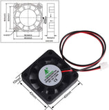 4 Stück 3D-Drucker DVR-Lüfter 12 V 80 mA DC Mini-Lüfter 40 x 40 x 10 mm 