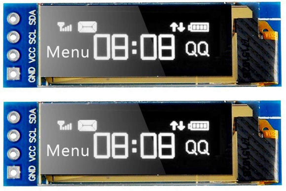 Module d'affichage OLED I2C 0,91 pouces, 2 pièces, module d'affichage OLED I2C SSD1306 pour Arduino 