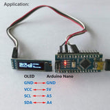 2pcs I2C OLED Display Module 0.91 Inch I2C SSD1306 OLED Display Module for Arduino