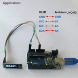 2pcs I2C OLED Display Module 0.91 Inch I2C SSD1306 OLED Display Module for Arduino
