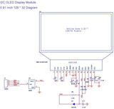 2 Stück I2C OLED-Anzeigemodul 0,91 Zoll I2C SSD1306 OLED-Anzeigemodul für Arduino 