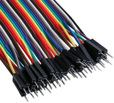 40-poliger Stecker auf Stecker, 40-polige Buchse auf Buchse, Breadboard-Überbrückungsdrähte, Flachbandkabel-Set für Arduino