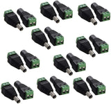 10 pairs 5.5mm x 2.1mm 12V DC Power Male & Female Jack Connector Plug Adapter